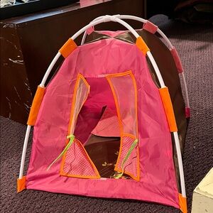 Our Generation Pink and Orange Play Tent fits 18” doll